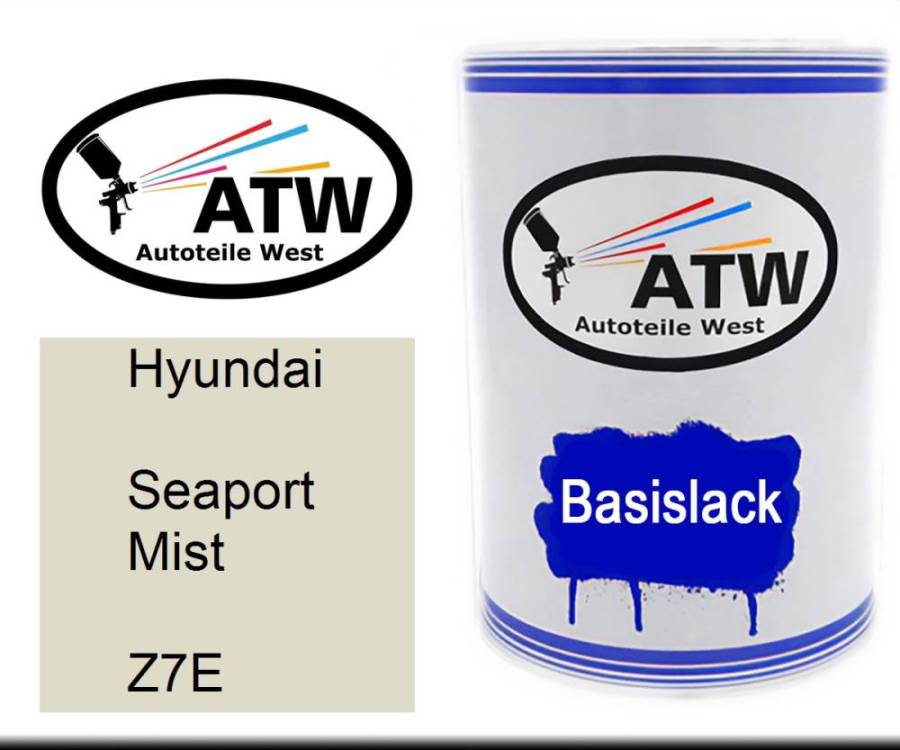 Hyundai, Seaport Mist, Z7E: 500ml Lackdose, von ATW Autoteile West.